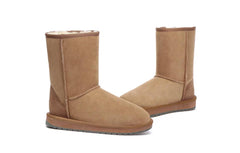 AUSTRALIAN SHEPHERD UGG Boots Double Face Sheepskin Wool Short Classic Chestnut