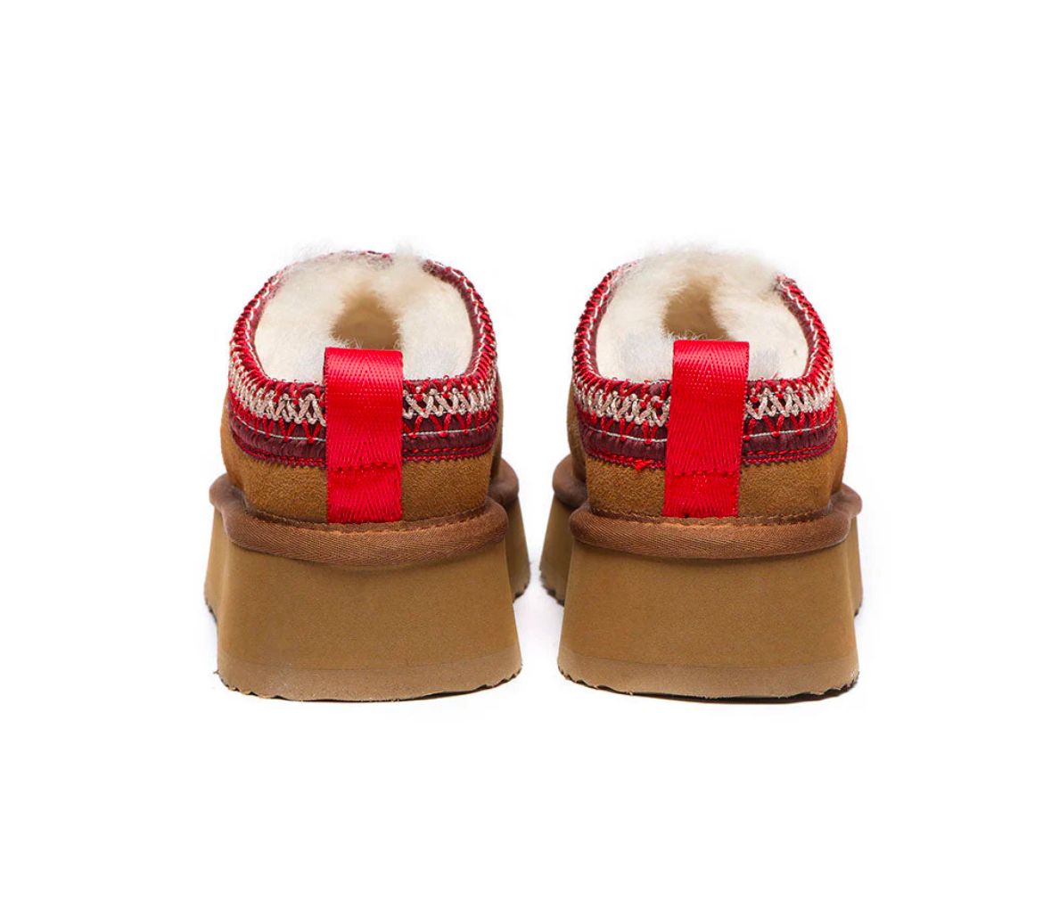 AUSTRALIAN SHEPHERD UGG Slippers Sheepskin Wool Ankle Platform Tazzy Ventus